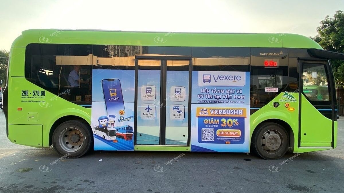 Dự án quảng cáo xe bus tại Hà Nội cho VEXERE