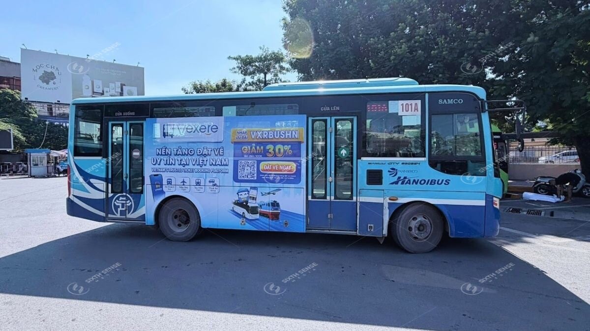Dự án quảng cáo xe bus tại Hà Nội cho VEXERE