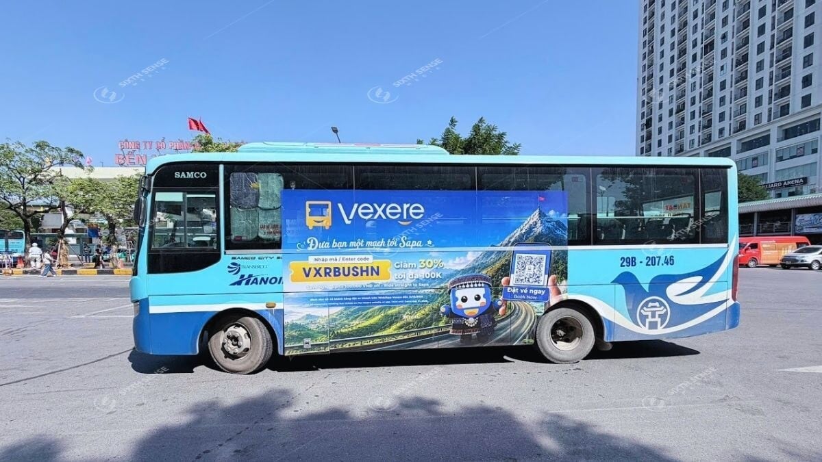 Dự án quảng cáo xe bus tại Hà Nội cho VEXERE